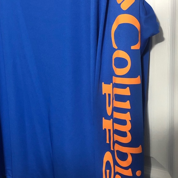 Columbia PFG Omni-Shade Dri Fit Long Sleeve Shirt Blue Men's Size Medium - Picture 8 of 11